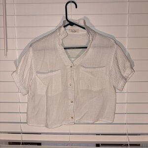 Free  Cream Button-Down Shirt